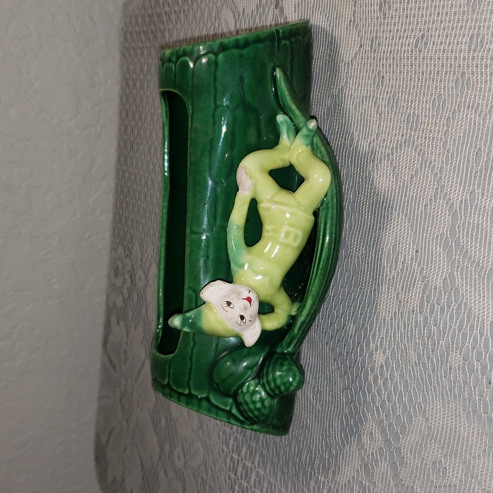 Charming Green Ceramic Elf Planter